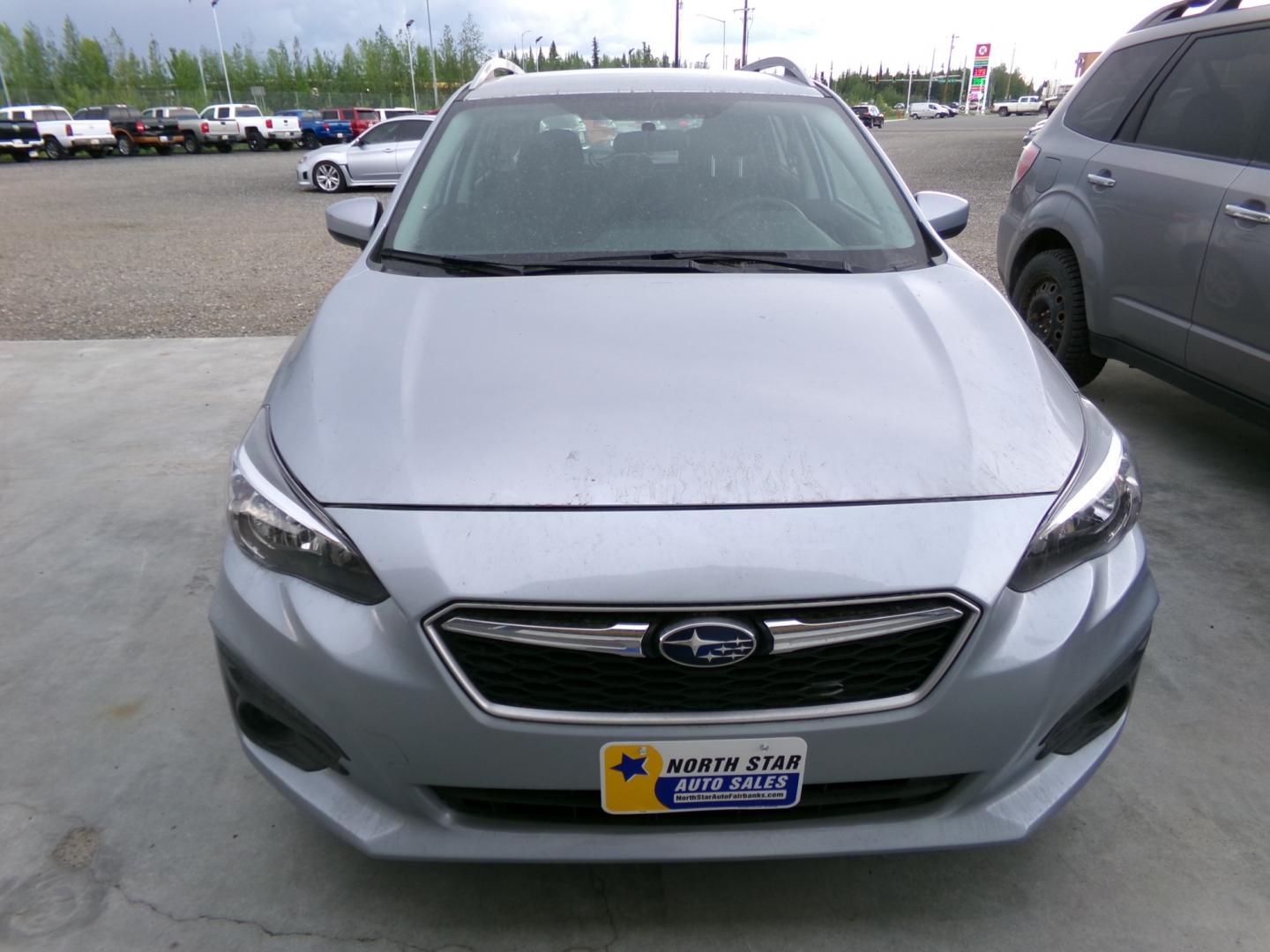 2017 Silver Subaru Impreza 2.0i Premium CVT 5-Door (4S3GTAB61H3) with an 2.0L H4 DOHC 16V engine, CVT transmission, located at 2630 Philips Field Rd., Fairbanks, AK, 99709, (907) 458-0593, 64.848068, -147.780609 - Photo#1